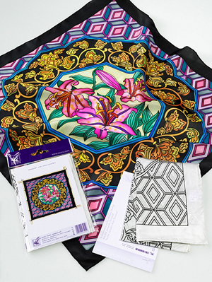 Ideen ready-outlined square silk scarf 55 x 55cm - Chine NEW TO US (26)