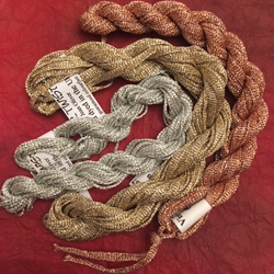 Oliver Twists Undyed Sparkle Viscose Metallic Thread - assorted colours and weights