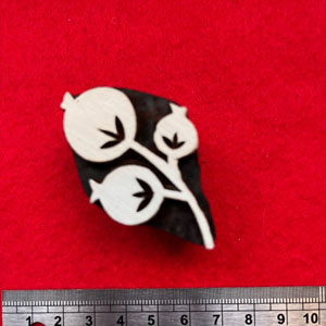 Wood Block Stamp - Rosehip Spray 4 (3)