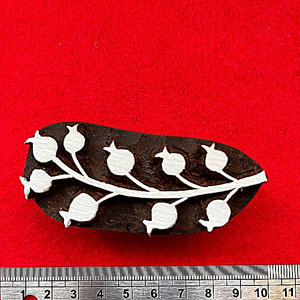 Wood Block Stamp - Rosehip Spray 5 (4)