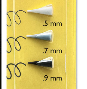 Jacquard Pack of 3 Plastic Nibs in 0.5mm, 0.7mm & 0.9mm NEW