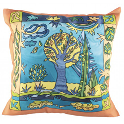 Arbres en Hiver by Daniela Folynova - ready-outlined silk cushion cover DISC (3)