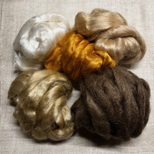 Indian Artisan Silk fibres 5 x 50g NEW