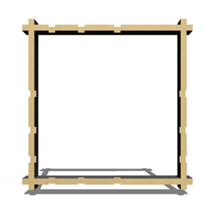 Peakdale Batik-type Wooden Frame 50 x 50cm, adjustable slots UK DELIVERY ONLY 