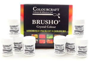 Colourcraft Brusho Crystal Colours Set of 8 Earth-tone Colours