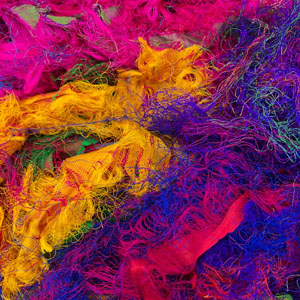 Indian Dyed Eyelash Sari Silk Waste 50g (OUT OF STOCK)