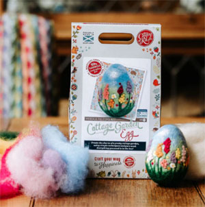 Crafty Kit Company Cottage Garden Egg Needle Felting Kit(1)