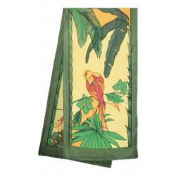 Jungle by Veronique Paulus - H Dupont ready-outlined 180cm long silk scarf (3) DISC