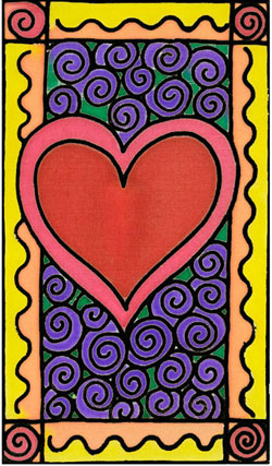 Silk Greetings Card - Heart DISC (13)