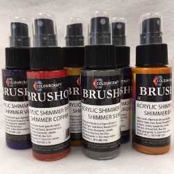 Colourcraft Brusho Acrylic Shimmer Spray Assorted Pack - 6 X 60ml (3 left)
