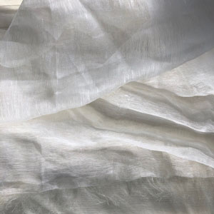 Indian Hand-loomed Silk-Linen fabric 72cm wide, by the metre, 126gsm- great for scarves 