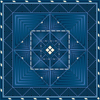 Triangles H Dupont ready-outlined 90x90cm square silk scarf NEW DUE JUNE (don't order yet)