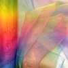 Rainbow Fantasia Organza 25gsm by the metre NOT MUCH LEFT