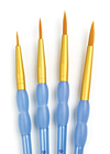 Royal & Langnickel Value Pack - Soft Grip Golden Taklon Round Brushes set of 4 
