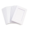 Set of 10 White Mini 2-fold Aperture Cards A7, Rectangle aperture NEW
